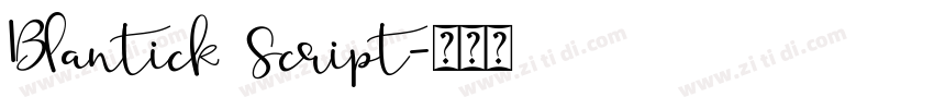 Blantick Script字体转换